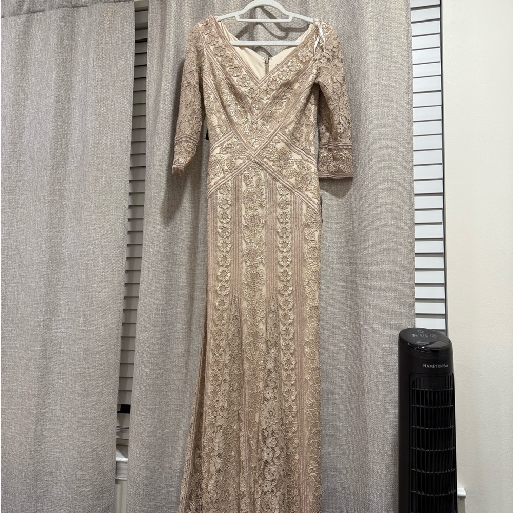 Tadashi Shoji Wedding Guest Maxi Dress Champagne